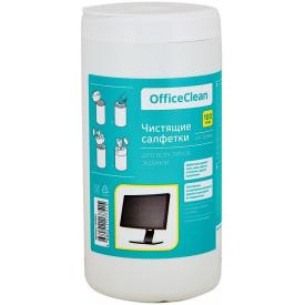 Салфетки чистящие влажные OfficeClean, для экранов, в тубе, 100шт (260884)
