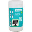 Салфетки чистящие влажные OfficeClean, для экранов, в тубе, 100шт (260884)