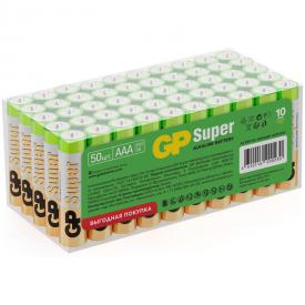 Батарейка GP Super AAA (LR03) 24A алкалиновая, SB50 (GP 24ARF-2CRVS50)