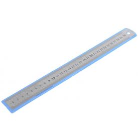 Линейка 30 см, толщина 0,3 мм, в пластиковом чехле, стальная Workmate (15-0746)