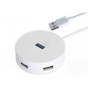 Адаптер-переходник Baseus (хаб) белый (CAHUB-F02) (USB Type-A 2.0/USB Type-A 3.2 Gen1 (5 Гбит/с)/micro USB 2.0, 5 портов)
