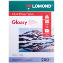 Фотобумага Lomond А3 для стр. принтеров, 200г/м2 (50л) глянцевая односторонняя (0102024)