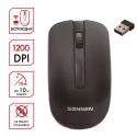 Мышь беспроводная M-3032, USB, 1200 dpi, 2 кнопки + 1 колесо-кнопка, оптическая, черная, SONNEN (512640)