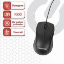Мышь проводная М-201, USB, 1000 dpi, 2 кнопки + колесо-кнопка, оптическая, черная, SONNEN  (512631)