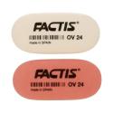 Ластик FACTIS OV 24 (Испания), 49х24х9 мм, цвет ассорти, овальный, мягкий (CMFOV24)