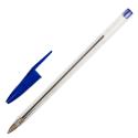 Ручка шариковая Basic Budget BP-02, письмо 500 м, СИНЯЯ, длина корпуса 13,5 см, линия письма 0,5 мм, STAFF (143758)